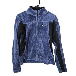 MONTURA Polar Comfort Fleece Jacket Blue Black Full Zip Gorpcore S
